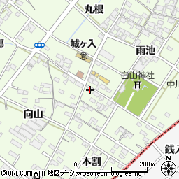 愛知県安城市城ケ入町本割74周辺の地図