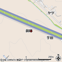 愛知県岡崎市鹿勝川町前田周辺の地図
