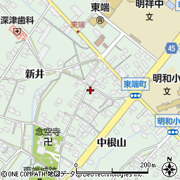 愛知県安城市東端町中根山67周辺の地図