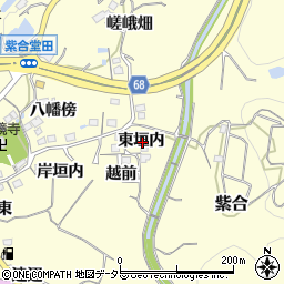 兵庫県川辺郡猪名川町紫合東垣内周辺の地図