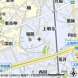愛知県岡崎市上地町丸根7周辺の地図