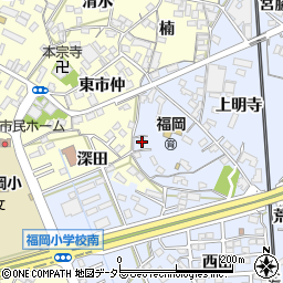 愛知県岡崎市上地町丸根32周辺の地図