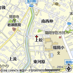 愛知県岡崎市福岡町上松3周辺の地図