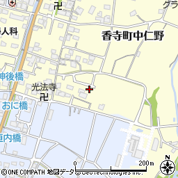 兵庫県姫路市香寺町中仁野91-22周辺の地図