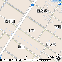 愛知県岡崎市坂左右町（土手）周辺の地図
