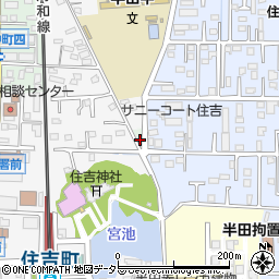 愛知県半田市大坪町周辺の地図