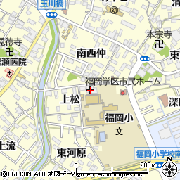 愛知県岡崎市福岡町上松34周辺の地図
