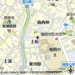 愛知県岡崎市福岡町上松1周辺の地図