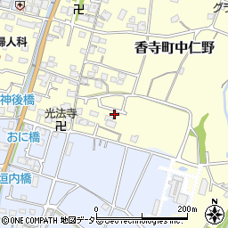 兵庫県姫路市香寺町中仁野91-21周辺の地図
