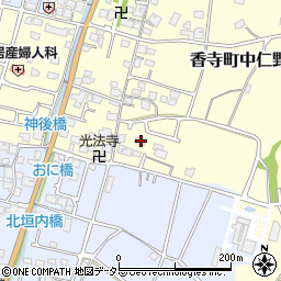 兵庫県姫路市香寺町中仁野404-2周辺の地図