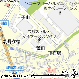 愛知県額田郡幸田町坂崎二子山1周辺の地図