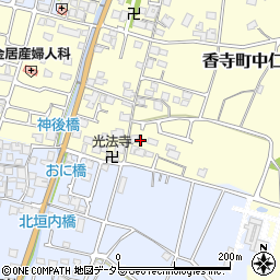 兵庫県姫路市香寺町中仁野106周辺の地図