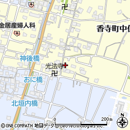 兵庫県姫路市香寺町中仁野106-2周辺の地図
