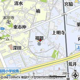 愛知県岡崎市上地町丸根47周辺の地図