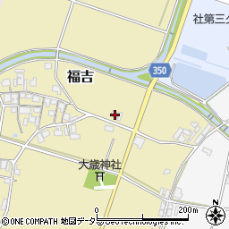 兵庫県加東市福吉163-2周辺の地図