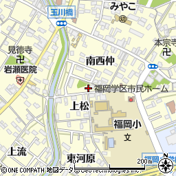 愛知県岡崎市福岡町上松33周辺の地図