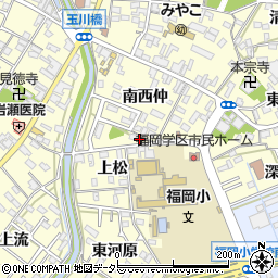 愛知県岡崎市福岡町上松35周辺の地図