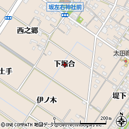 愛知県岡崎市坂左右町下堀合周辺の地図