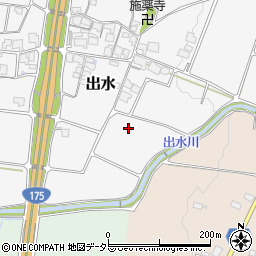 兵庫県加東市出水周辺の地図