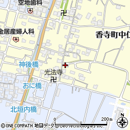 兵庫県姫路市香寺町中仁野106-8周辺の地図