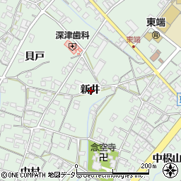愛知県安城市東端町新井周辺の地図
