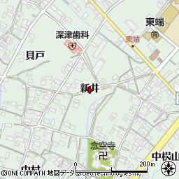 愛知県安城市東端町（新井）周辺の地図