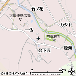 愛知県岡崎市大幡町会下沢周辺の地図