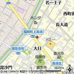 愛知県岡崎市福岡町上高須25周辺の地図