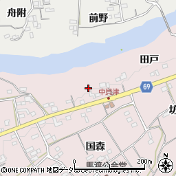 愛知県新城市日吉中貝津周辺の地図