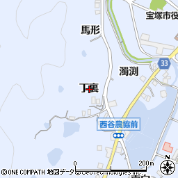 兵庫県宝塚市大原野丁裏周辺の地図