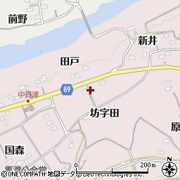 愛知県新城市日吉坊字田周辺の地図