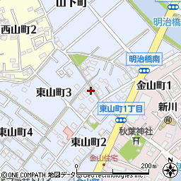 愛知県碧南市東山町3丁目11周辺の地図