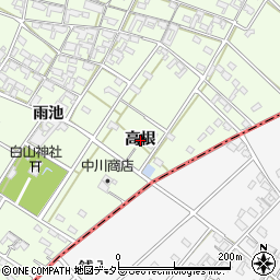 愛知県安城市城ケ入町高根周辺の地図