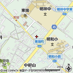 愛知県安城市東端町（鐘鋳場）周辺の地図