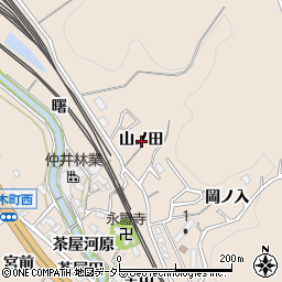 愛知県岡崎市舞木町山ノ田周辺の地図