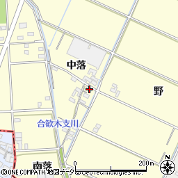 愛知県岡崎市合歓木町中落81周辺の地図