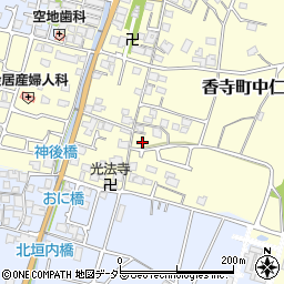 兵庫県姫路市香寺町中仁野90-11周辺の地図