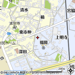 愛知県岡崎市上地町丸根61周辺の地図