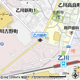 乙川新町周辺の地図