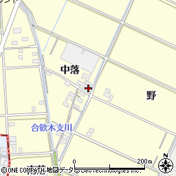 愛知県岡崎市合歓木町中落45周辺の地図