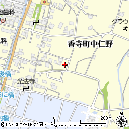 兵庫県姫路市香寺町中仁野87-2周辺の地図