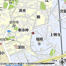 愛知県岡崎市上地町丸根60周辺の地図