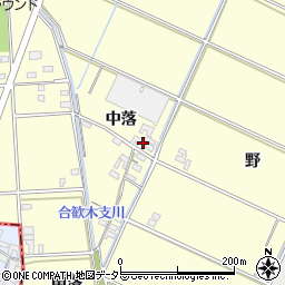 愛知県岡崎市合歓木町中落82周辺の地図