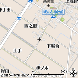 愛知県岡崎市坂左右町西之郷30周辺の地図