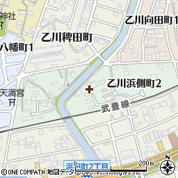 愛知県半田市乙川浜側町周辺の地図