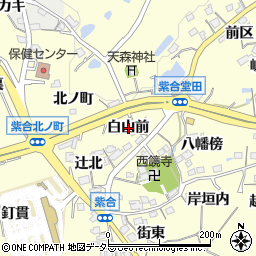 兵庫県川辺郡猪名川町紫合白山前周辺の地図