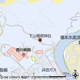 下山稲荷神社周辺の地図