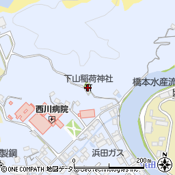 下山稲荷神社周辺の地図