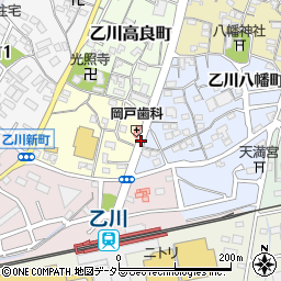 乙川駅前周辺の地図
