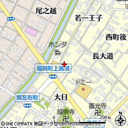 愛知県岡崎市福岡町上高須周辺の地図
